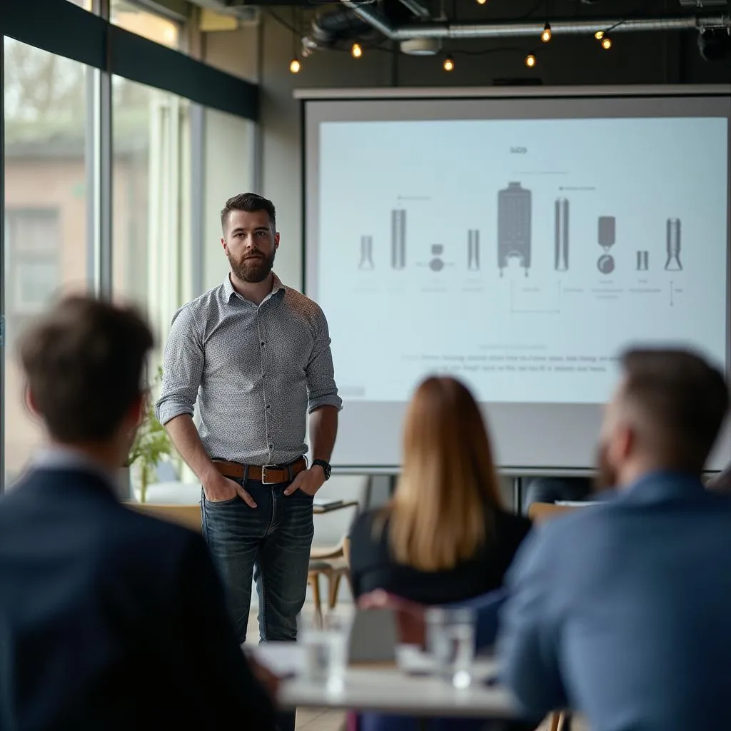 Prezentácia inovatívneho startup projektu pred investormi